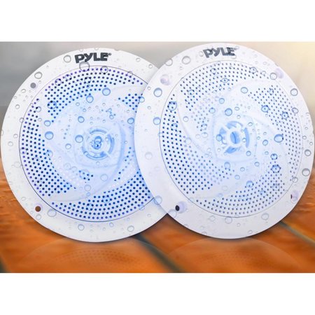 Pyle 5.25" Marine Speaker Pair Led Lights, PLMRS53WL PLMRS53WL